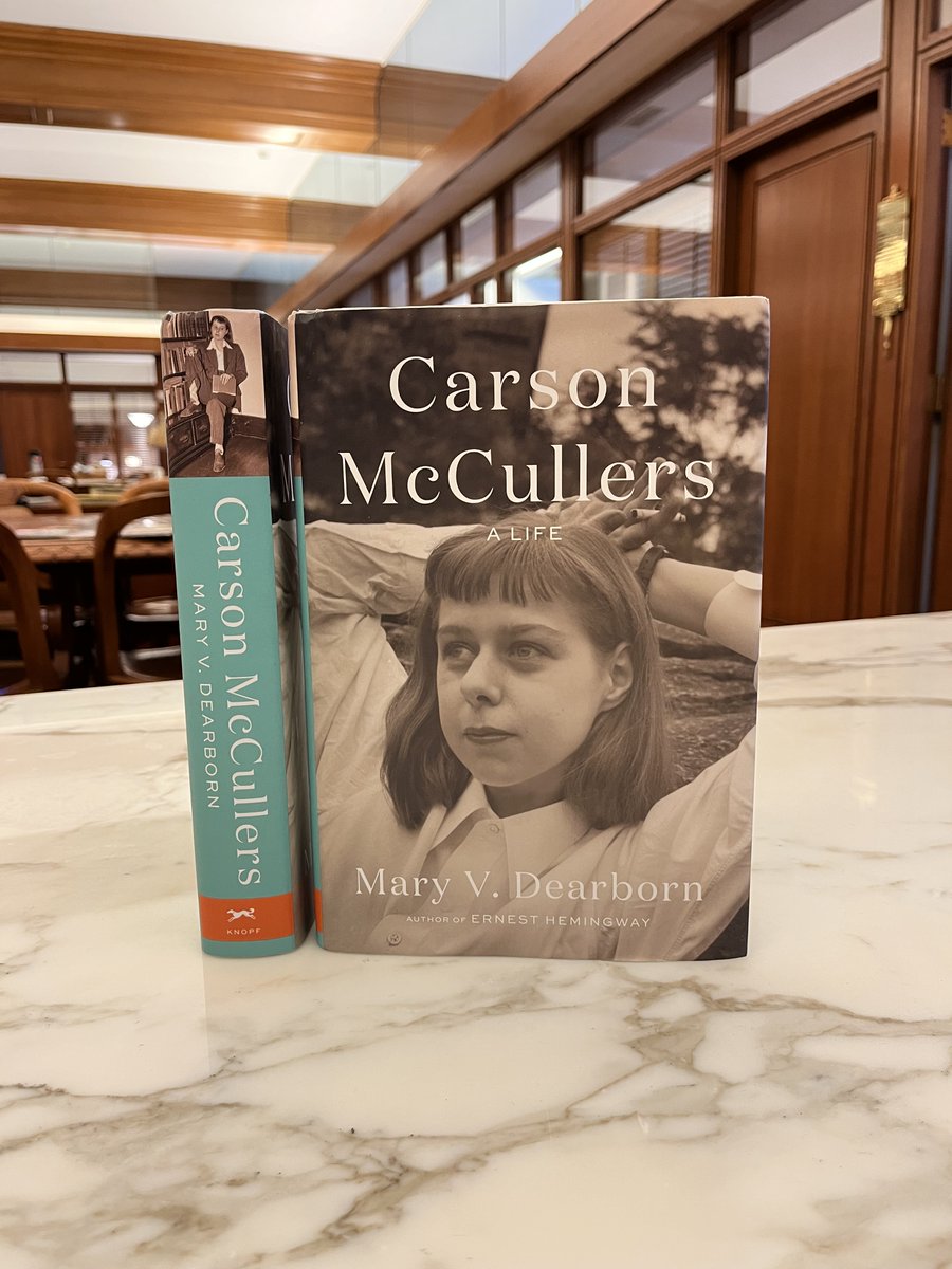 We are thrilled to have the beautiful new biography of Carson McCullers by past <a href="/CullmanNYPL/">The Cullman Center</a> Fellow Mary Dearborn in hand! Don't miss the launch event here <a href="/nypl/">NY Public Library</a> <a href="/NYPLEvents/">NYPL Events</a> with Mary and <a href="/BGoldsteinBooks/">Bill Goldstein</a> on Feb 27: showclix.com/event/Dearborn