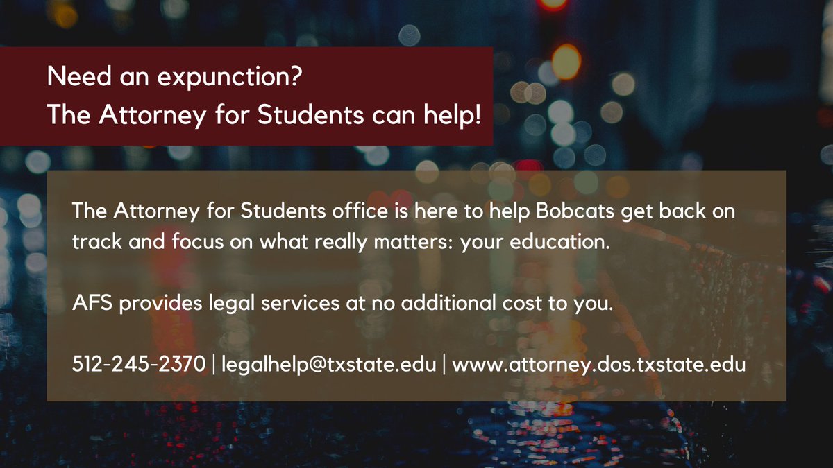 Call 512.245.2370 to get additional legal information.