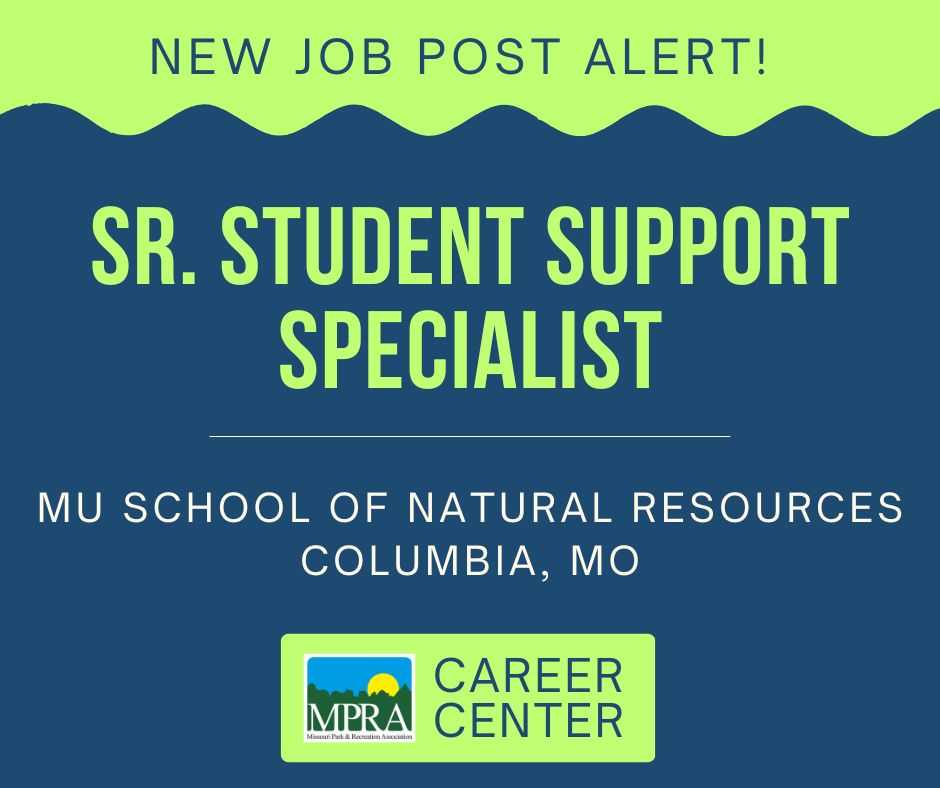 The MU School of Natural Resources is looking for Sr. Student Support Specialist. #mpracareercenter

members.mopark.org/jobs/Details/s…
