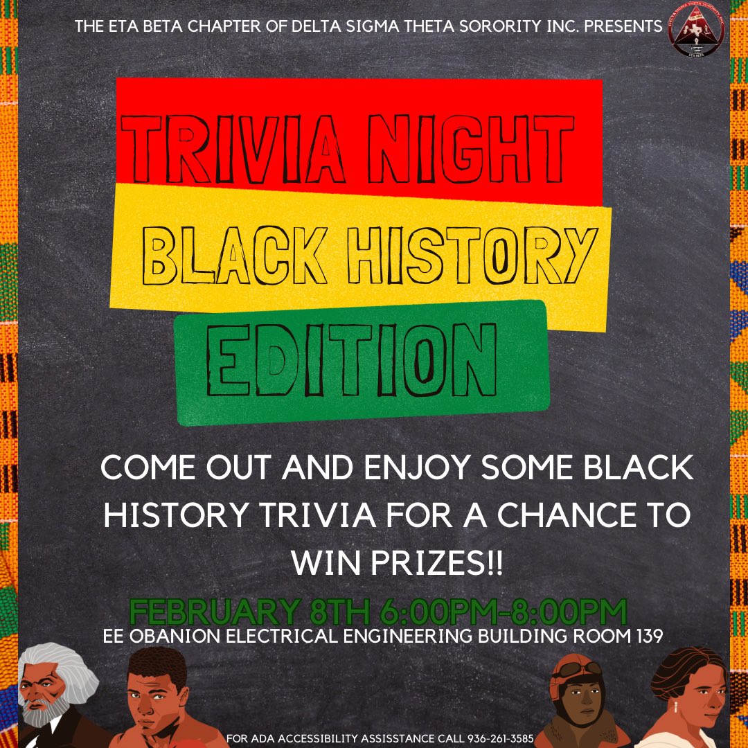 pvdeltas_hb's tweet image. It’s Black History Month! But do you really know your history?👀 It’s time to get tested and see if you know your stuff and can take home some prizes!
#pvdeltas #blackhistorymonth #hbnonegreater #dst