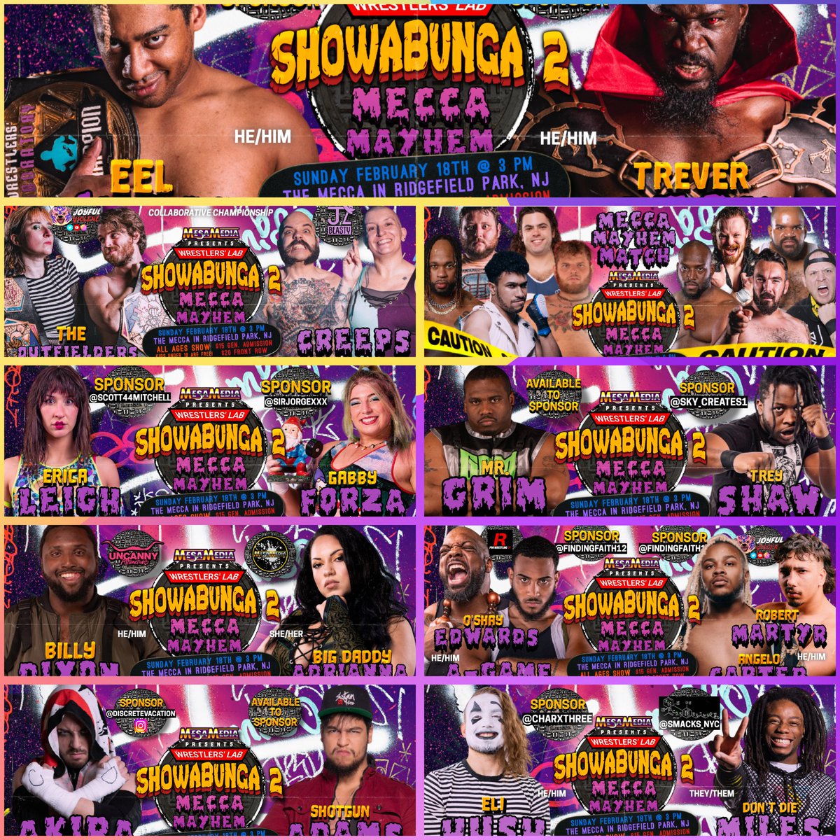 WrestlersLab's tweet photo. 12 DAYS UNTIL #SHOWABUNGA2

GA TICKETS STILL AVAILABLE

$15 W/ NO CHECKOUT FEES

🎟 https://t.co/EuNqR1L3RO https://t.co/ZmS6d12eAK
