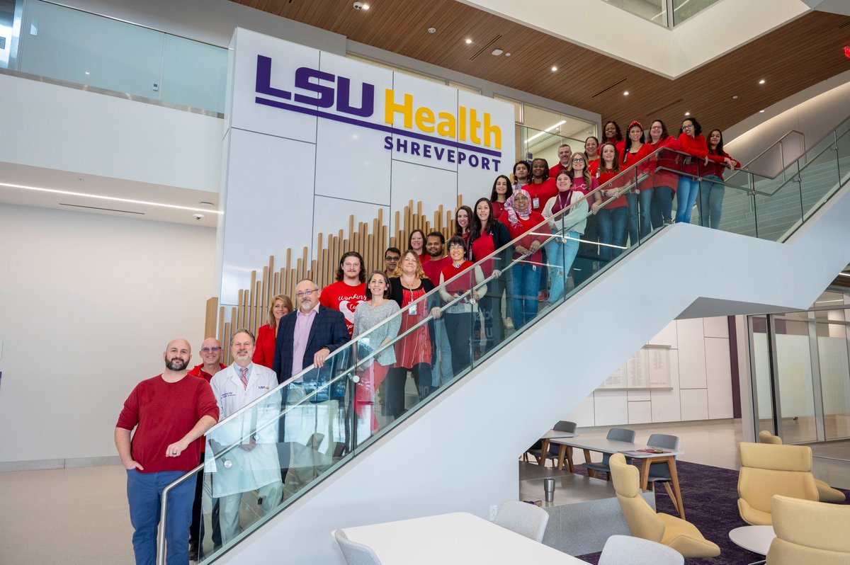 The first Friday in February is National Wear Red Day.  Some of our faculty, staff, students and trainees joined the American Heart Association - Louisiana on February 2nd and wore Red to help raise awareness of heart disease.