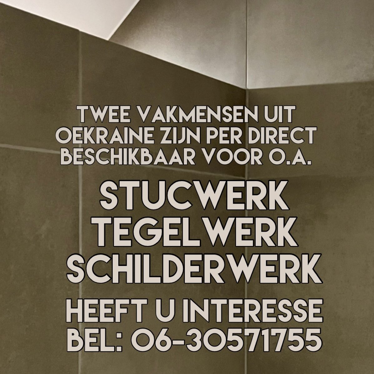 Per direct beschikbaar: Twee vakmensen: