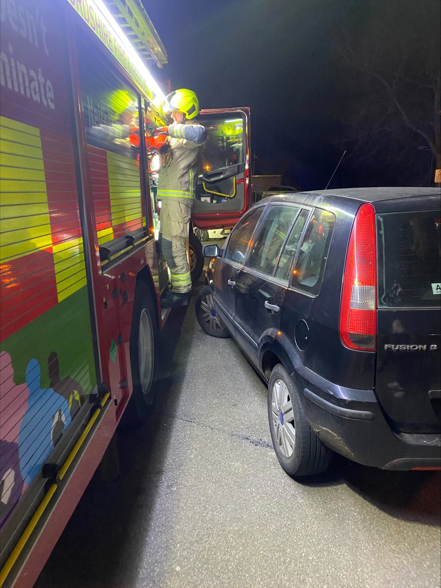 Polite notice - this is why it is important to not park on double yellow lines, or in any other space that is not designed for parking. As you can see, the fire crews struggle to access equipment quickly and safely when vehicles have illegally parked on the roads.