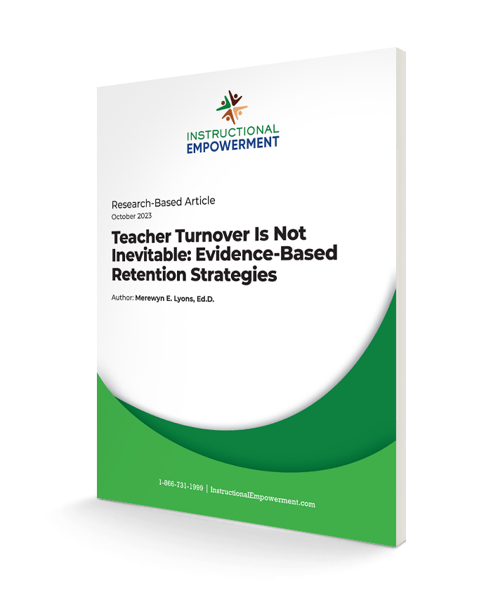 IE_empower's tweet photo. Teachers who feel empowered &amp; are successful in the classroom decide to stay. Register for our seminar to access the newly published research-based article on teacher retention. Gain valuable insight into how leaders can address root causes of turnover: https://t.co/TmEAVA8oNf https://t.co/xMkTKAt7Lp