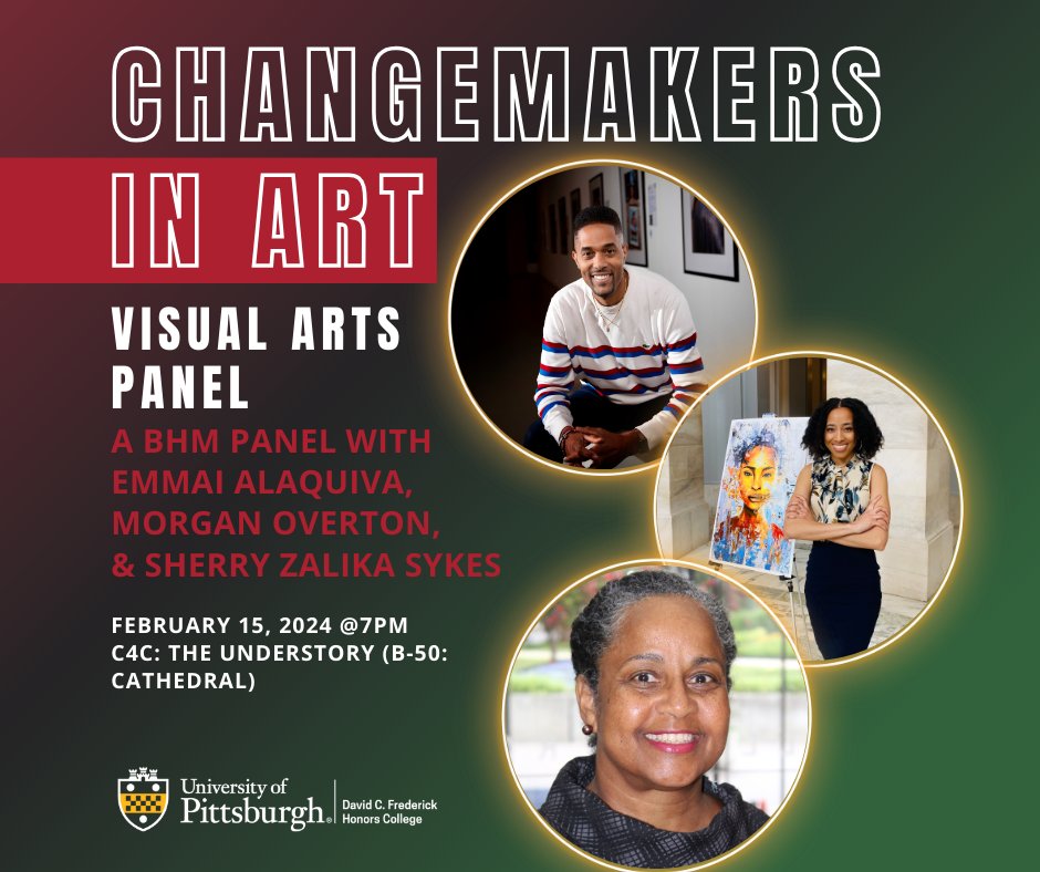 University of Pittsburgh (@pitttweet) on Twitter photo Join <a href="/FrederickHonors/">Frederick Honors College</a> for Changemakers in Art: Visual Arts Panel on Feb 15. Engage and learn about the impact of African American arts as a form of activism. Register now!
🔗 pitt.ly/4bfmpSS Join <a href="/FrederickHonors/">Frederick Honors College</a> for Changemakers in Art: Visual Arts Panel on Feb 15. Engage and learn about the impact of African American arts as a form of activism. Register now!
🔗 pitt.ly/4bfmpSS