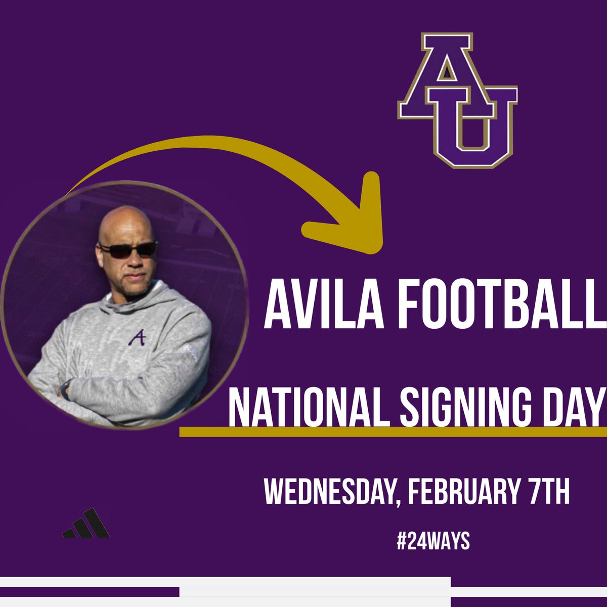 Starting 7am this Wednesday, February 7th, Head Coach Alexander and the entire Avila Football Coaching staff will welcome the class of 2024 to the Eagle Football Family! #24WAYS #FINDAWAY