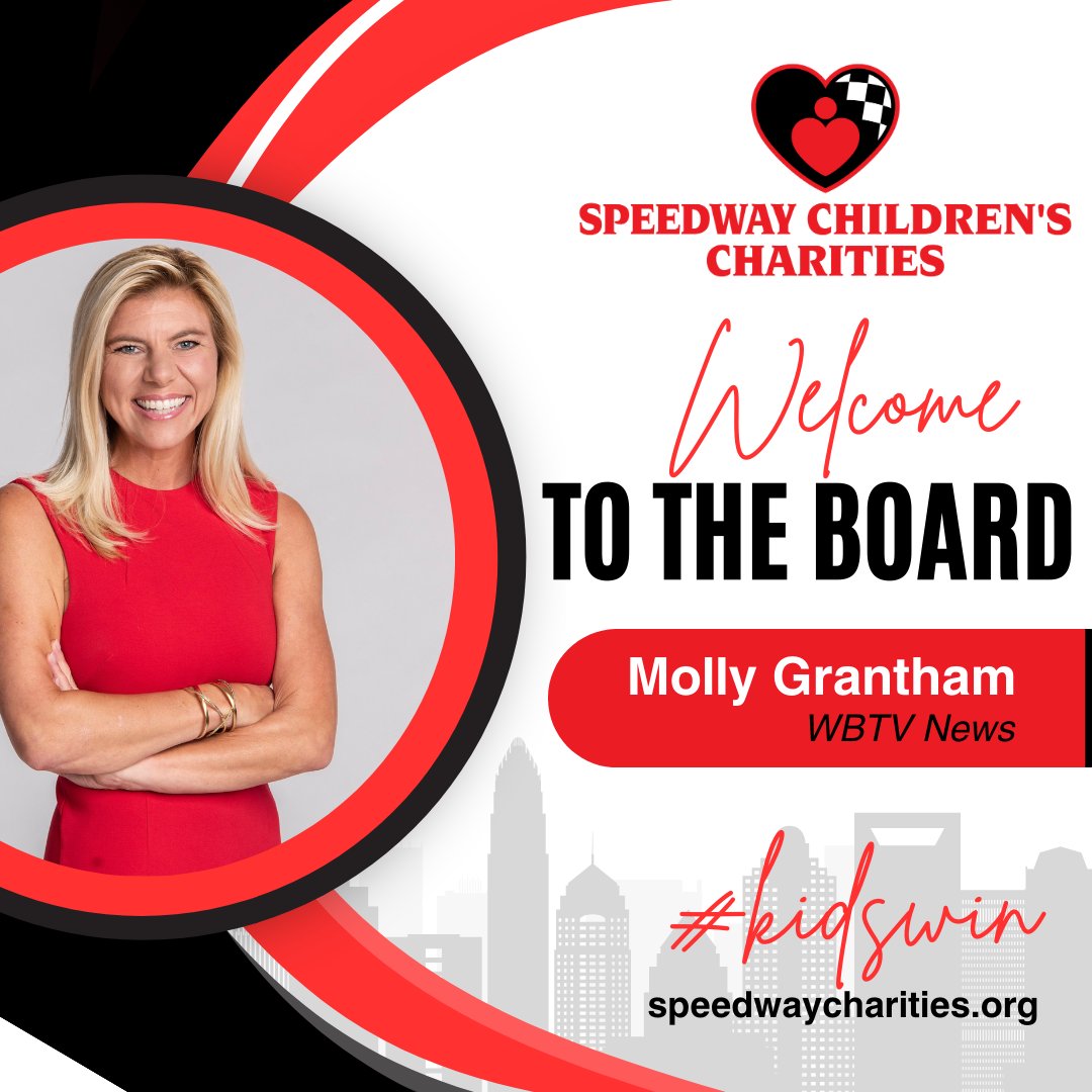 We are proud to announce the addition of @MollyGrantham to the Speedway Children's Charities - Charlotte Board of Trustees! 🎉 Molly's connection to the community and passion for kids in need will make her instrumental in helping us create a lasting impact on our generation! ❤️