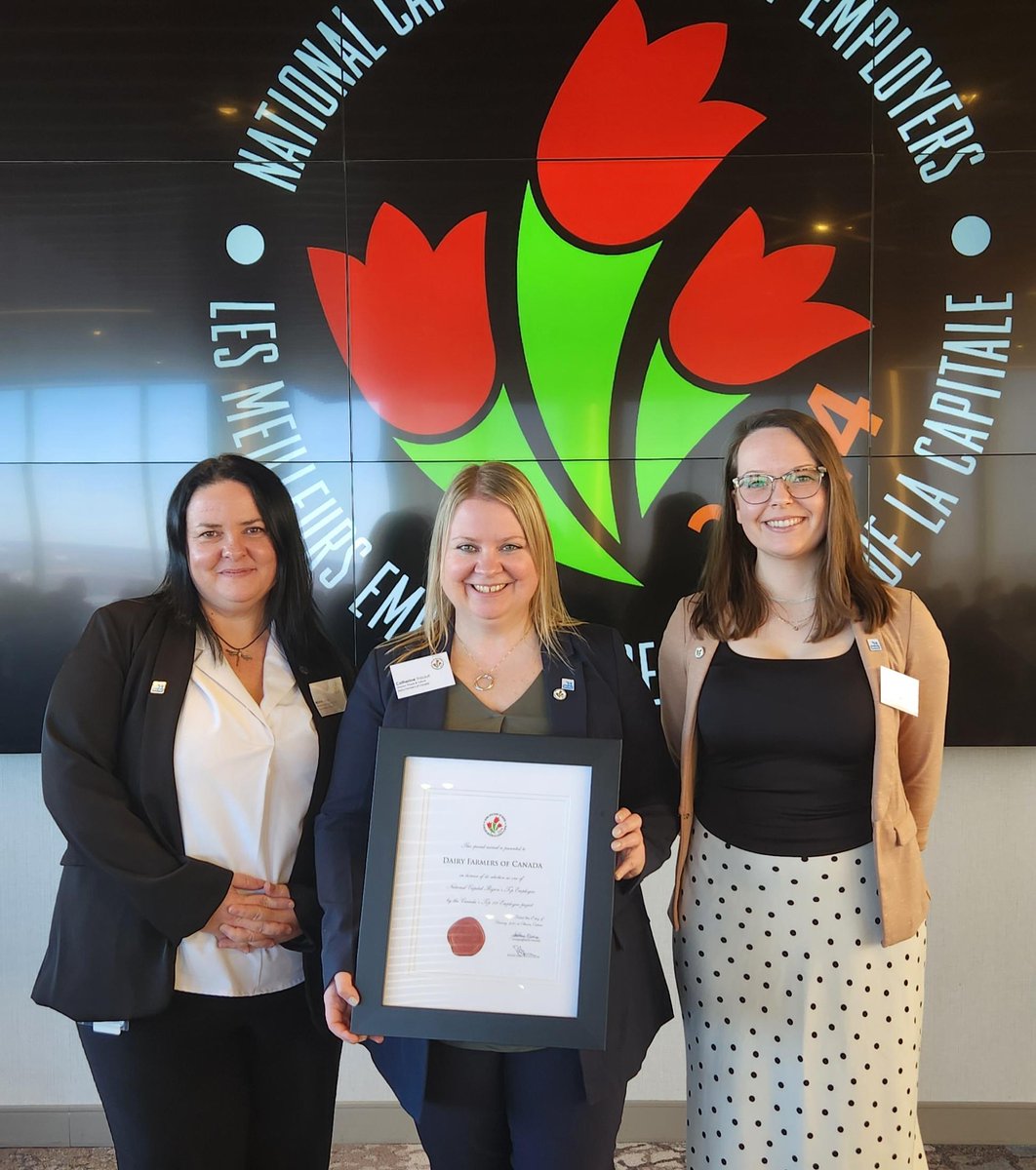 Today, for the second consecutive year, Dairy Farmers of Canada has been honoured as one of the Top Employers in Canada’s National Capital Region and continues to be an exceptional place to work.

#CdnDairy