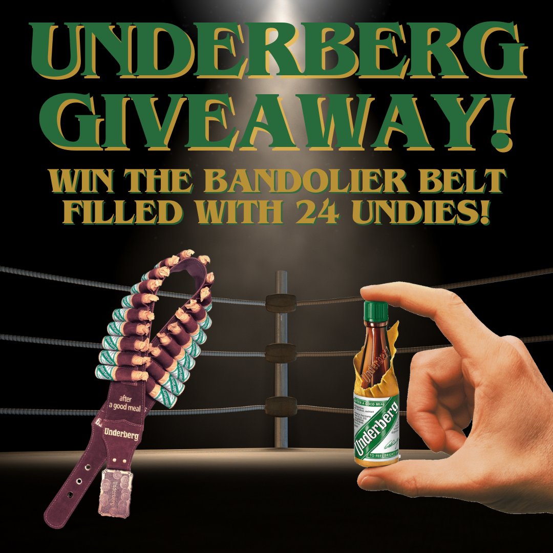 🤼🏆THE BELT🏆🤼

💚It's giveaway time! We've got an #Underberg Bandolier Belt LOADED with 24 Underbergs that one lucky winner will get to take home with them.

☝️ONE entry per Underberg purchased until the end of the month. 21+ only. Drawing will occur on 3/1.

🍺🕧