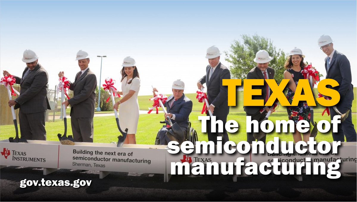 Texas is America's #1 semiconductor manufacturing state!

This year, I signed the Texas CHIPS Act to:

✅ Fund semiconductor research, design, &amp; manufacturing
✅ Attract new semiconductor projects
✅ Expand workforce training in this field
✅ Keep Texas the home of innovation