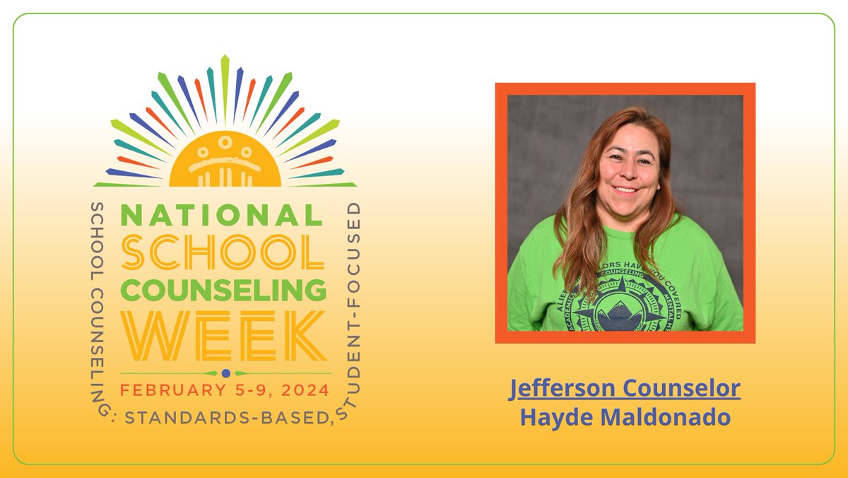 Help us celebrate our school counselor, Ms. Hayde Maldonado! She works with teachers and other educators to help students explore their potential and set realistic goals for themselves. #NSCW24 #WeAreAlief