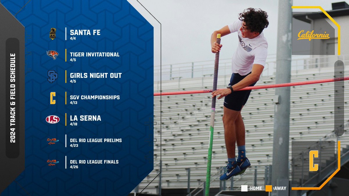 Track and Field Season schedule is out. Check out each event below: