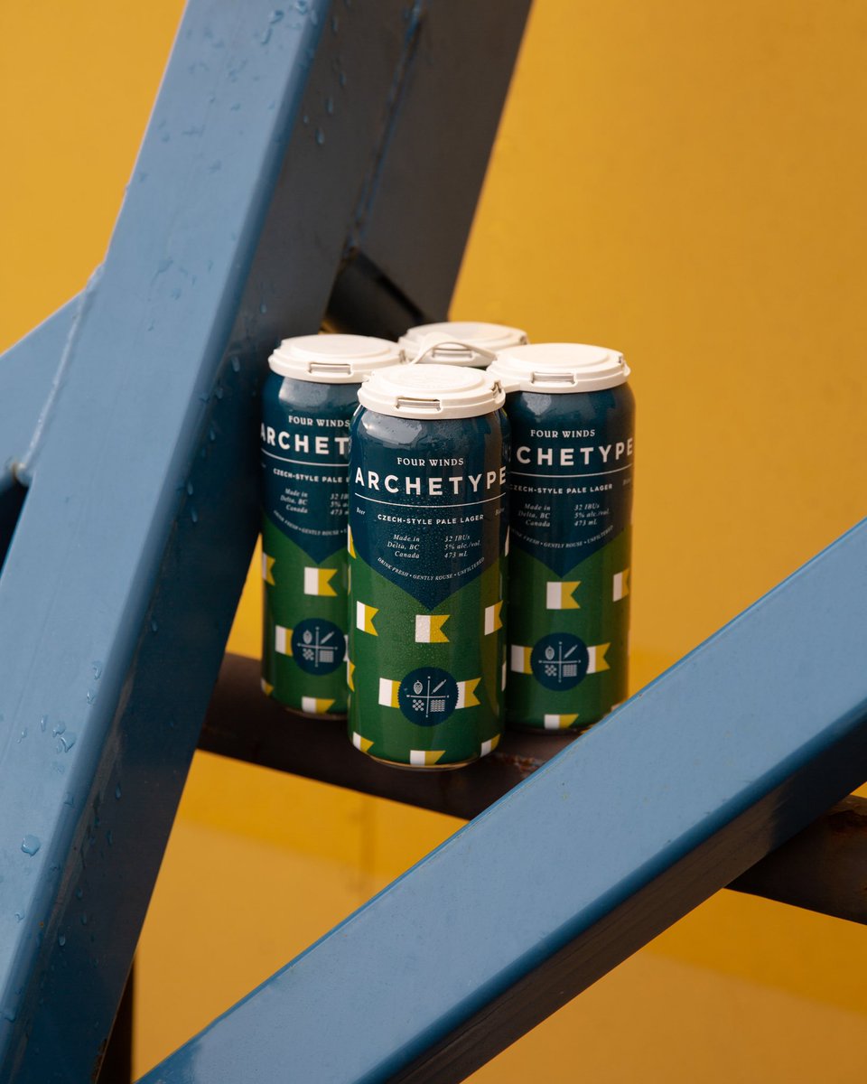 FourWindsBrewCo's tweet photo. Archetype Czech-style Pale Lager - 4.9%, 32 IBUs. This ‘24 iteration is a triumph of Saaz hops, highlighting herbal finesse, crisp character & smooth bitterness. 4 packs available in our taproom, online & shipping to select stores this week.
#fourwindsbrewing #Czechstyle #lager https://t.co/jxp08TmzLt