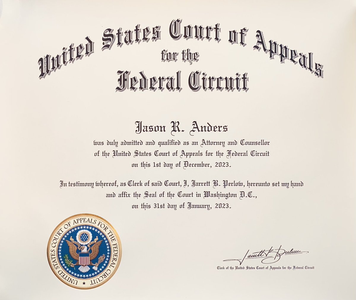 AttyJasonAnders's tweet photo. I’ve been admitted to practice at the U.S Court of Appeals for the Federal Circuit in DC. I’ll be helping federal contractors appeal disputes on government contracts. If you’re involved in federal contracting and have a dispute, contact me to see how I can help your business. https://t.co/3tQwOymuKc