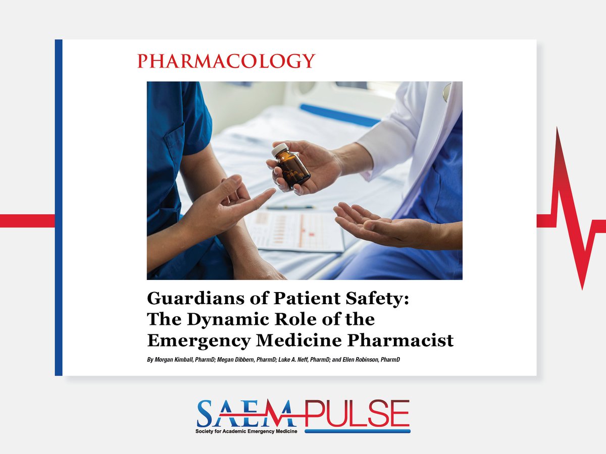 From Pharmacology in #SAEMPulse: "Unlike the perception of merely being pill dispensers, we function as guardians of patient safety, actively preventing unnecessary medication use while prioritizing evidence-based, patient-centered care."

Read now: ow.ly/xYbs50Qojpv