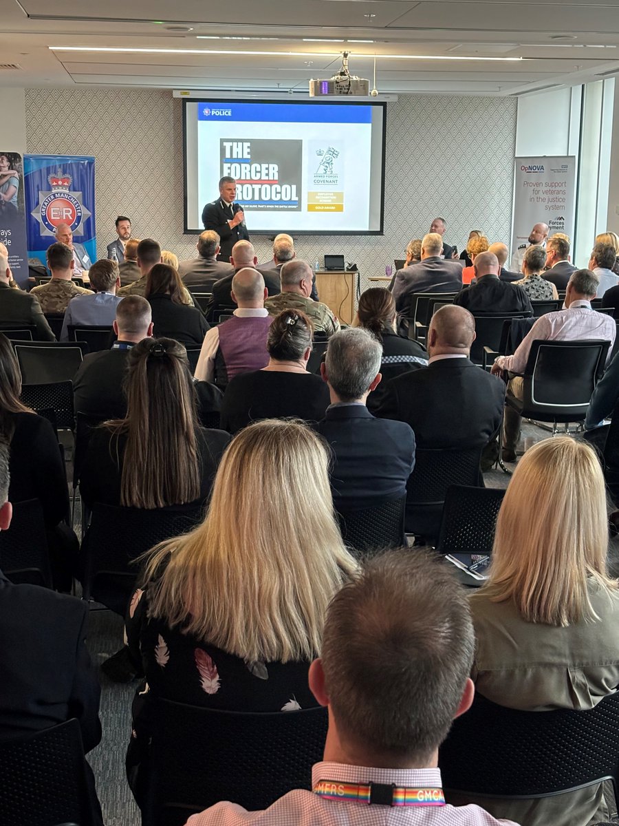 irwinmitchell's tweet photo. Our #Military team is pleased to support @gmpolice as they announce the new #ForcerProtocol initiative. Together with @safeandfoundon1, @OpNOVA_UK, @clairelilly, @ForcesEmploy, and more, we're committed to protecting our vulnerable veterans and helping save lives. https://t.co/ZHil0m29aK