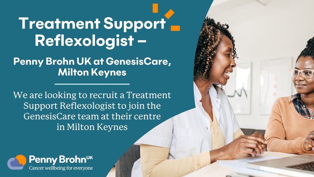 Job vacancy - Treatment Support Reflexologist – Penny Brohn UK at GenesisCare, Milton Keynes ❗

For details regarding the role, please visit our website 👉 l8r.it/Osku