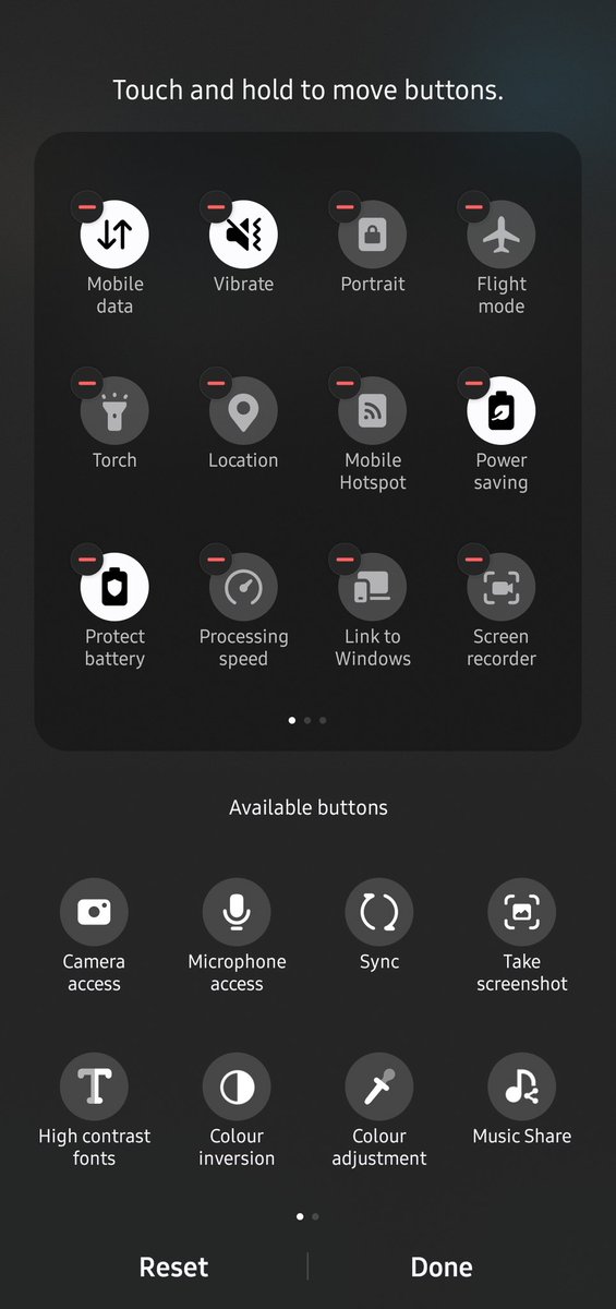 simransingh931's tweet photo. Just found out that Night Light/eye comfort shield is not present in Notification Quick Tiles on OneUI 6. It was prsent on OneUI 5.1. It was quite useful feature. 

Note: The color filter is some other accessibility setting, it's not the nnight mode. 

#oneui6 #oneui #samsung #oneui5