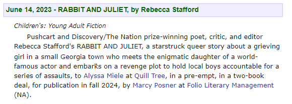posner_marcy's tweet photo. It's eating my posts! Let's try this again: so, so excited for @rstaffordYA and her story about angry girls enacting revenge. Cover reveal soon! https://t.co/BzBfmZbStb