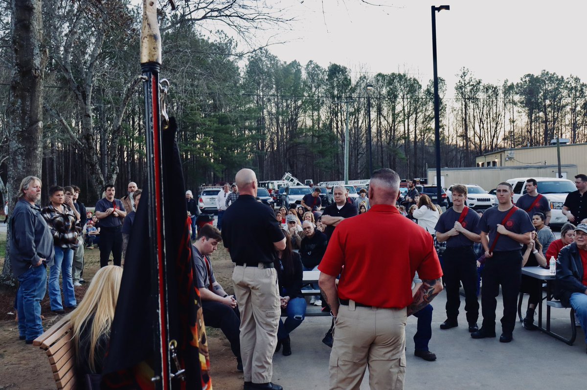 hallcofire's tweet photo. As we near the next recruit graduation, Class 55B hosted their family night at the Hall County Training Center. Thank you to all of the family and friends that came out to support your recruits! 
#familynight #recruit #fireschool #hcfr #hallcounty #3moreweeks #socloseyetsofar https://t.co/8yaEZkzMuG