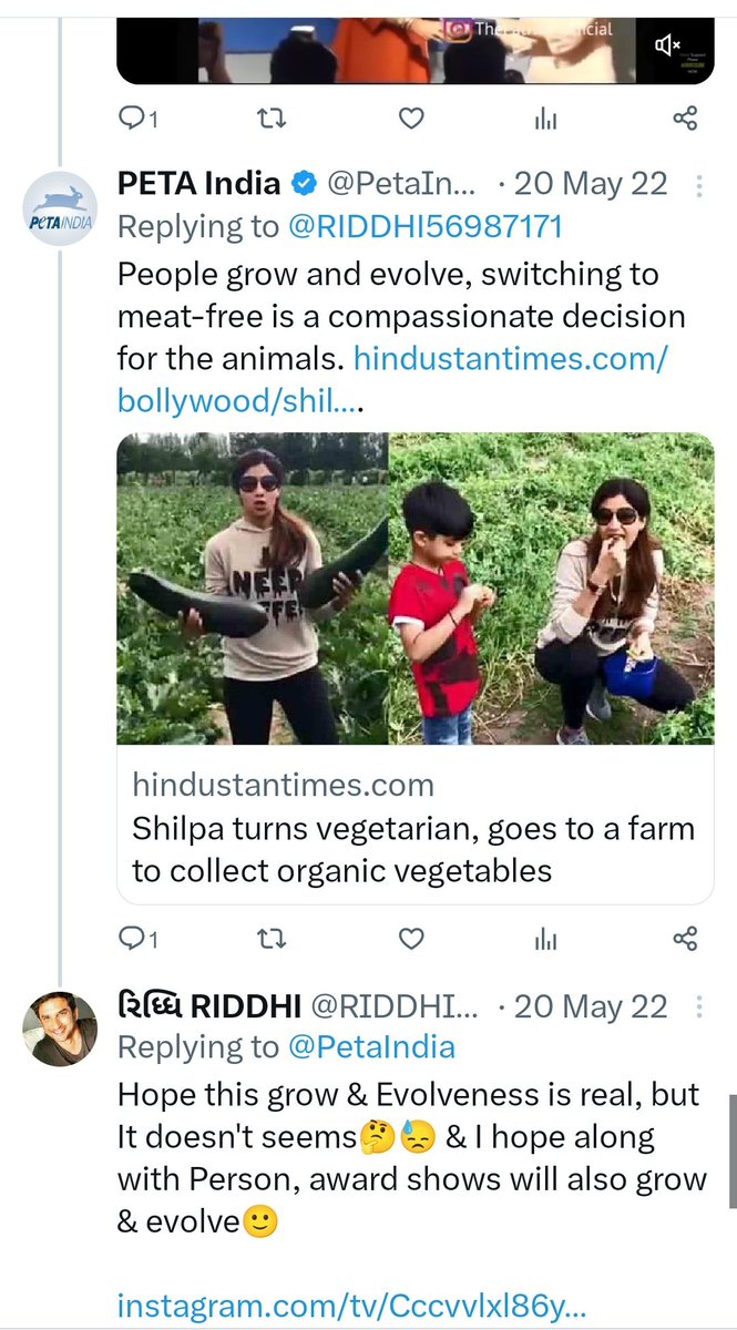RIDDHI56987171's tweet photo. See,here PETA is talking abt grow &amp; evolve,,when I ask abt d same 4 Such award show,,no reply,,bt in 2023 PETA repeat same hypocrisy,,where's grow evolvness @PetaIndia ??Ur consern is only limited 2 eating animals,,not killing &amp; cooking them?? #Bevkoof

https://t.co/Du6XYNK06E https://t.co/Flt3ihvQZY