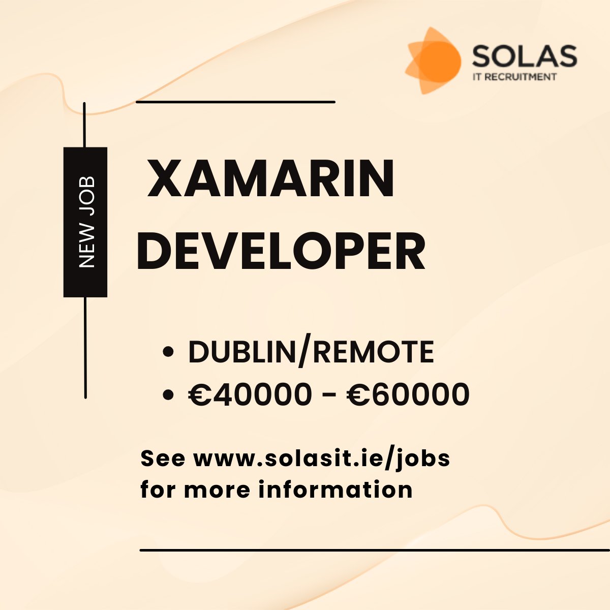 We're hiring an Xamarin Developer for a role in Dublin.

For more information and to apply, see our website.

#xamarin #JobFairy #DeveloperJobs