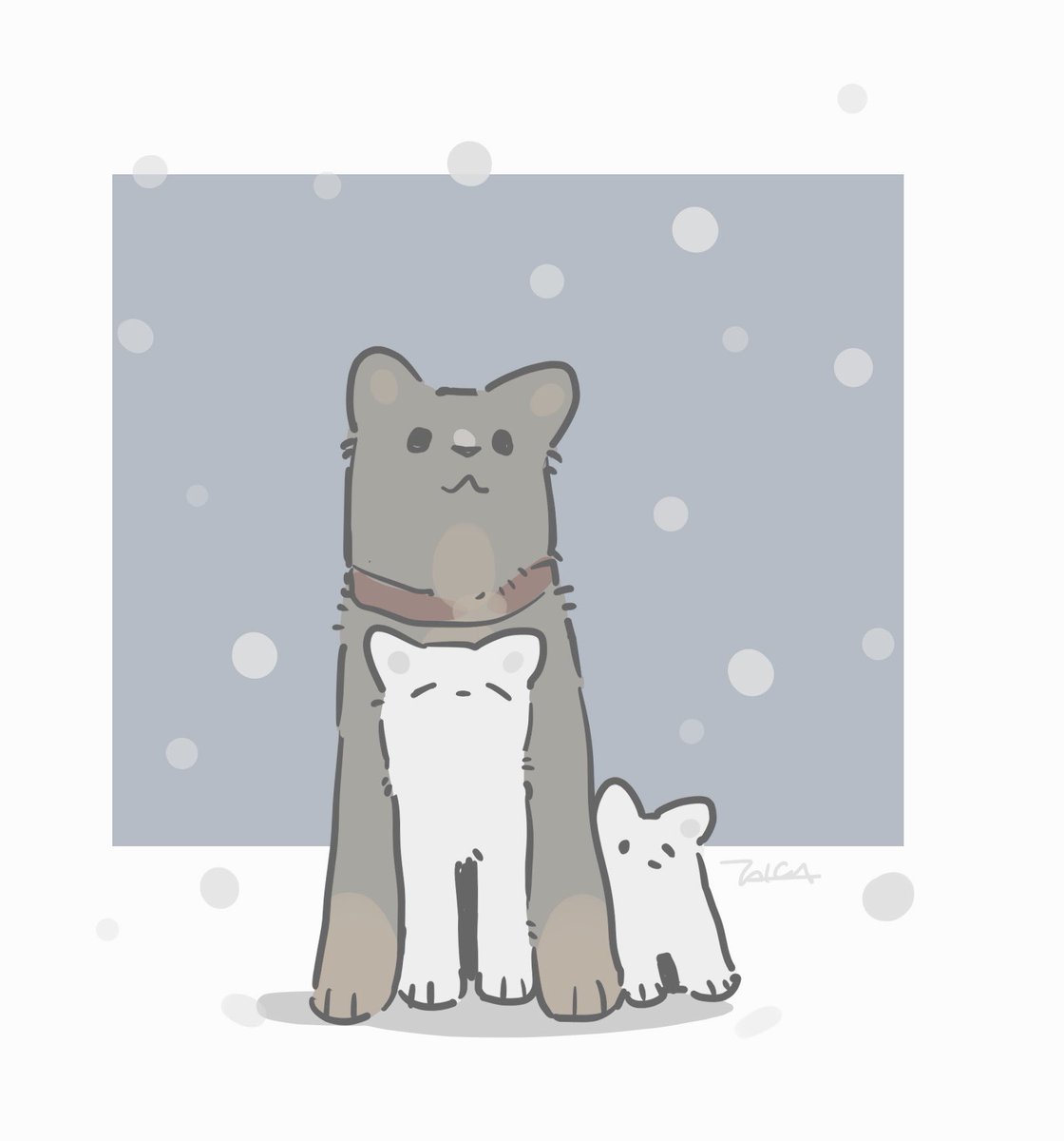 no humans animal focus cat animal scarf snowing snow  illustration images