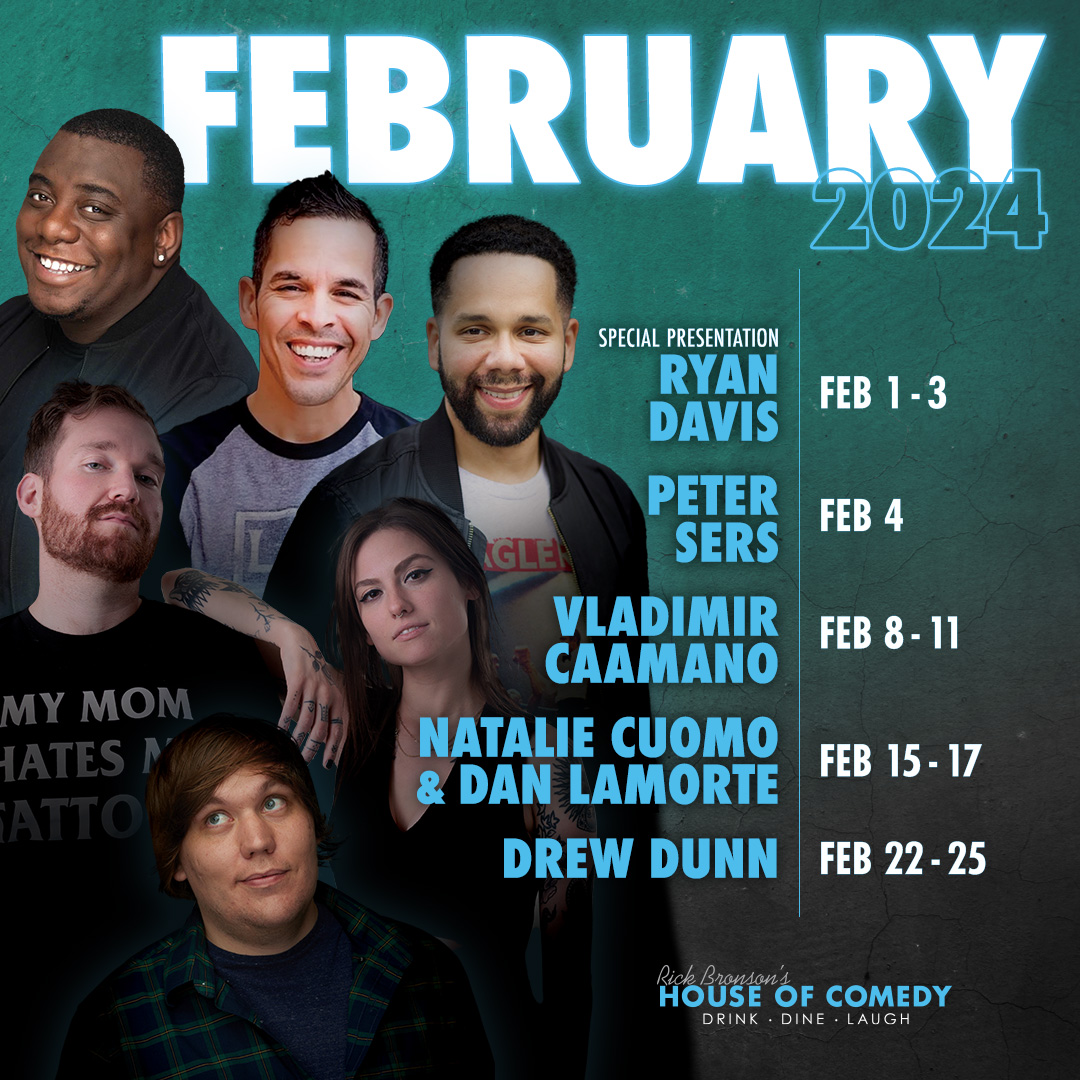 Some great shows coming to House of Comedy BC this month!

@laughingvlad - February 8-11
@nataliecuomo &amp; @danlamorte - Feb 15-17
<a href="/drewdunncomedy/">Drew Dunn</a> - Feb 22-25

#vancouver #newwestminster #newwests #yvr #surrey