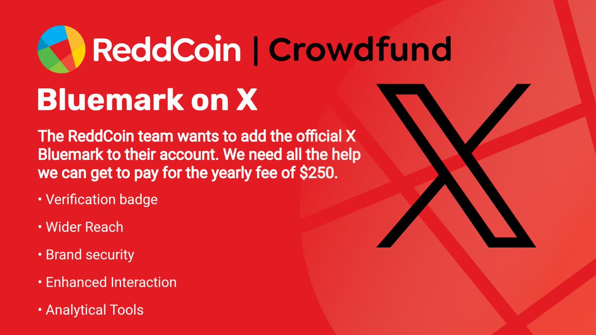 ReddCoinNotes's tweet image. ReddCoin | #Crowdfund

The #ReddCoin team wants to add the official X #Bluemark to their account. We need all the #help we can get to pay for the yearly fee of 💰250.

$RDD Donation Address:
RqQ4qnJCAcqxPqsvMtyJx73eyVyWtpjN73

#Crypto @elonmusk #CryptoX #Community #Altcoin #Boost