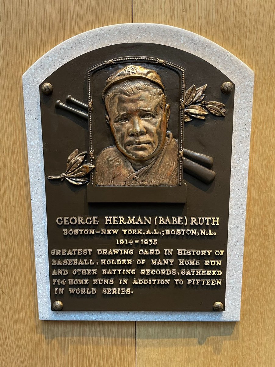 Happy 129th birthday to the “greatest drawing card in [the] history of baseball.” <a href="/RedSox/">Red Sox</a> <a href="/Yankees/">New York Yankees</a> <a href="/Braves/">Atlanta Braves</a> <a href="/baseballhall/">National Baseball Hall of Fame and Museum ⚾</a>
