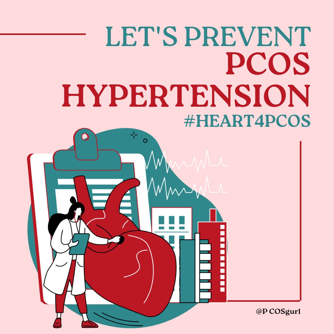 Heart_4_PCOS's tweet photo. The  @aepcossociety recommends that blood pressure be obtained in women with PCOS at every #health visit!

In #PCOS over the long term, androgen excess can cause metabolic complications increasing the risk of #cardiovascular disorders, that include #hypertension 

#heart4pcos https://t.co/luu01e0DAW