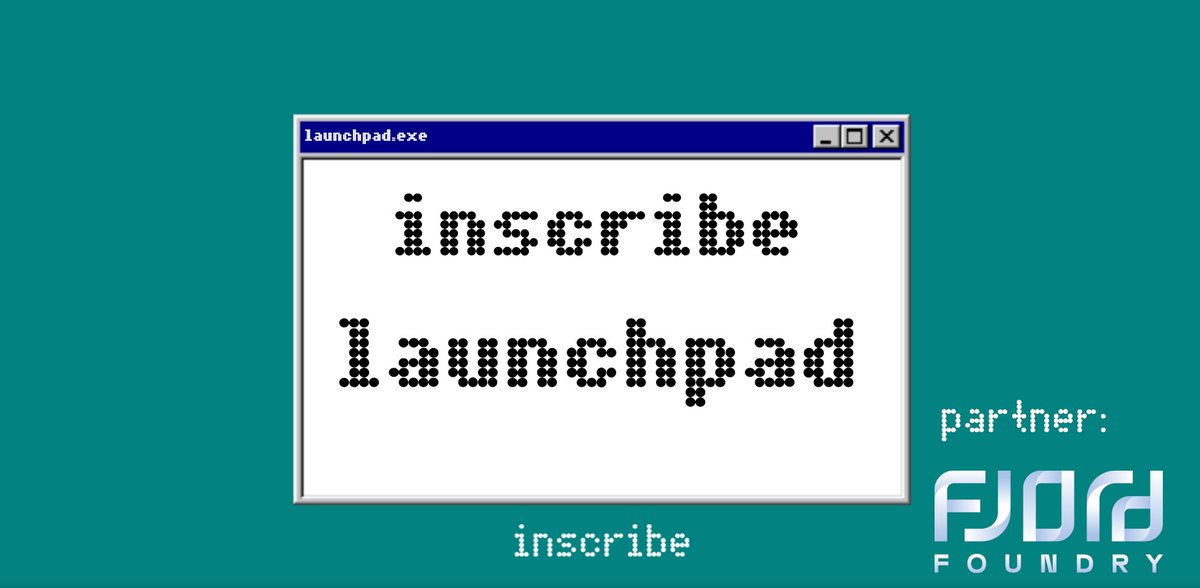inscribe_app's tweet image. █████ INSCRIBE LAUNCHPAD █████

We are proud and excited to announce : Inscribe Launchpad, in partnership with Fjord Foundry @FjordFoundry 

Inscribe thrives to be the ultimate hub for the whole space, our aim is to cater for users and projects to promote growth as well…