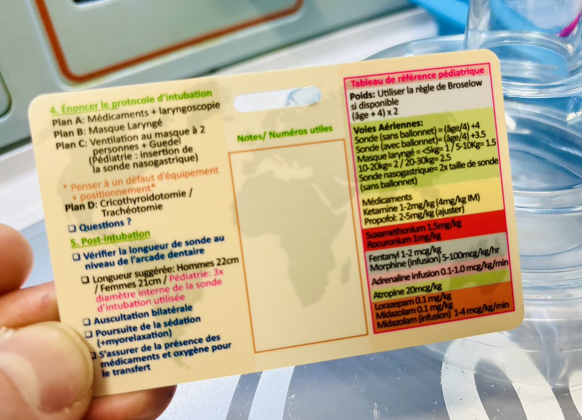 La version française de la carte internationale d’anesthésie (GAS Card) est arrivée. 

Comme la carte anglaise, elles seront utilisées dans les pays en développement lors des stages <a href="/SAFE_courses/">Safer Anaesthesia from Education (SAFE)</a> avec le soutien du <a href="/wfsaorg/">WFSA</a> 🌎 🇫🇷 1/2