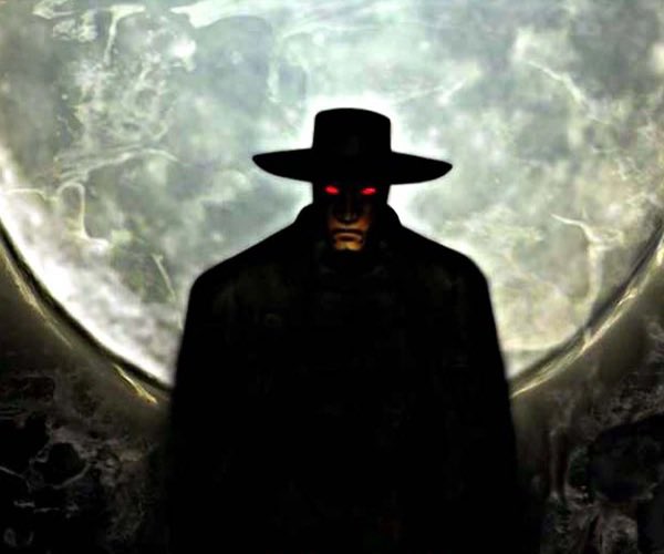 LumpyTheCook's tweet photo. Flat brim hat + long overcoat + weird glowing eyes = good character design https://t.co/Z6mJn0Fk3d