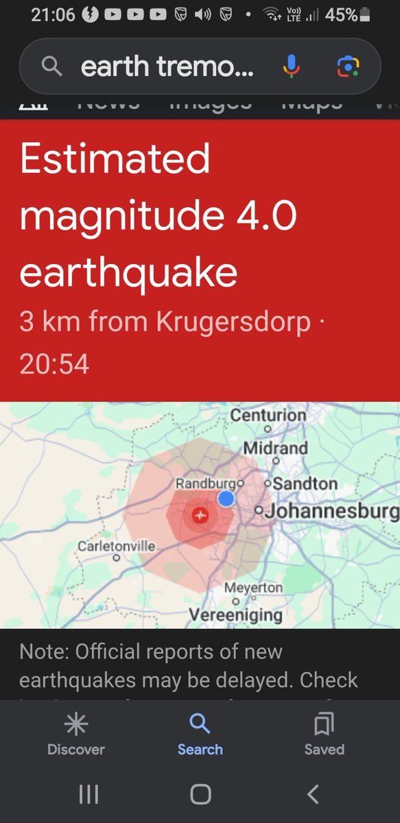 #earthtremor Felt it Discovery, Florida. Googled