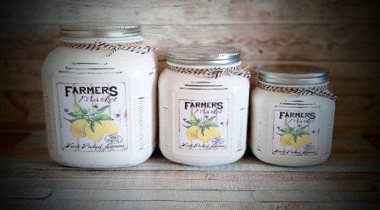 Farmhouse Canisters Set, French Country, Vintage Style Kitchen Canister, Pantry Containers, Home Decor, Personalized Gift, Organization etsy.me/3rg92PV
 #SunflowerCanisters #FrenchCountry