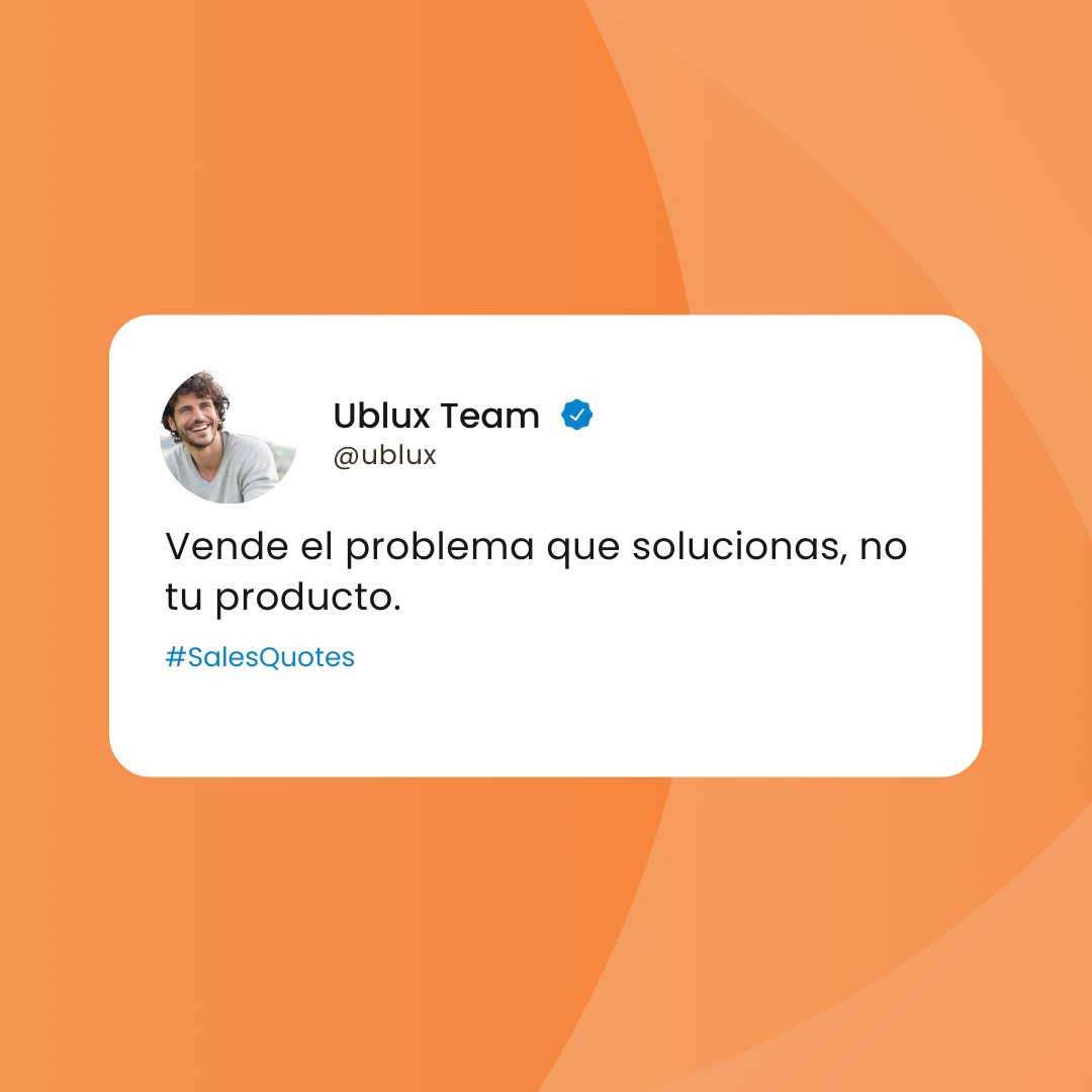 Vende el problema que solucionas, no tu producto. #sales #ventas