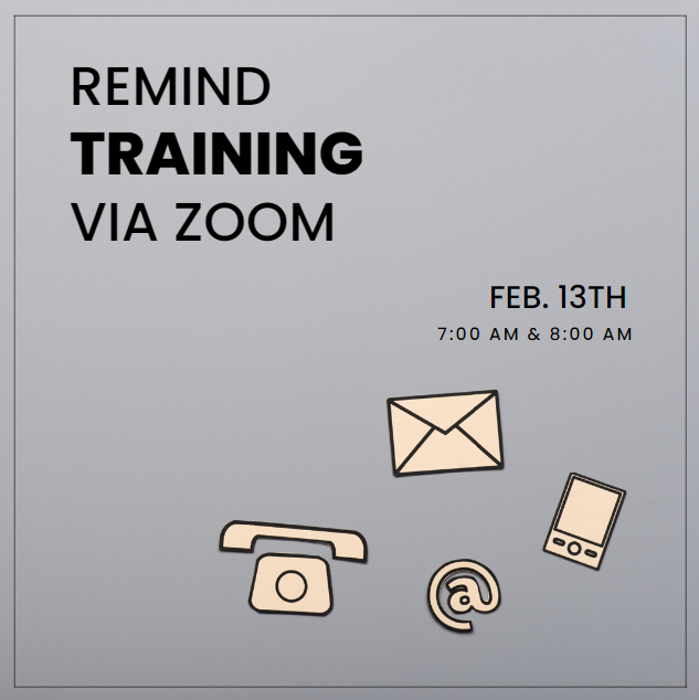 CitrusEdTech's tweet image. Remind training next week! Check your email for the Zoom link. #citrusedtech #techinnovators #remind