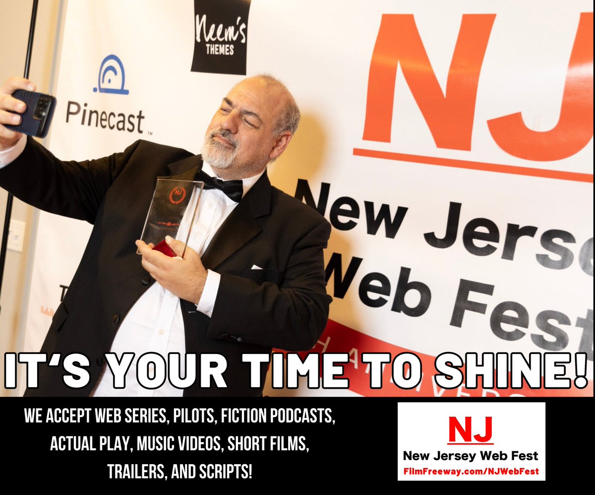 It's your time to shine and to #FeelTheMagic! ⭐️⭐️⭐️⭐️⭐️ Submit your #WebSeries, #pilot, #FictionPodcast, #ActualPlay, #MusicVideo, #ShortFilm, #trailer, or #script! HERE: FilmFreeway.com/NJWebFest ⭐️⭐️⭐️⭐️⭐️ #FilmFestival #WebFest #NewJersey #FeelTheMagic