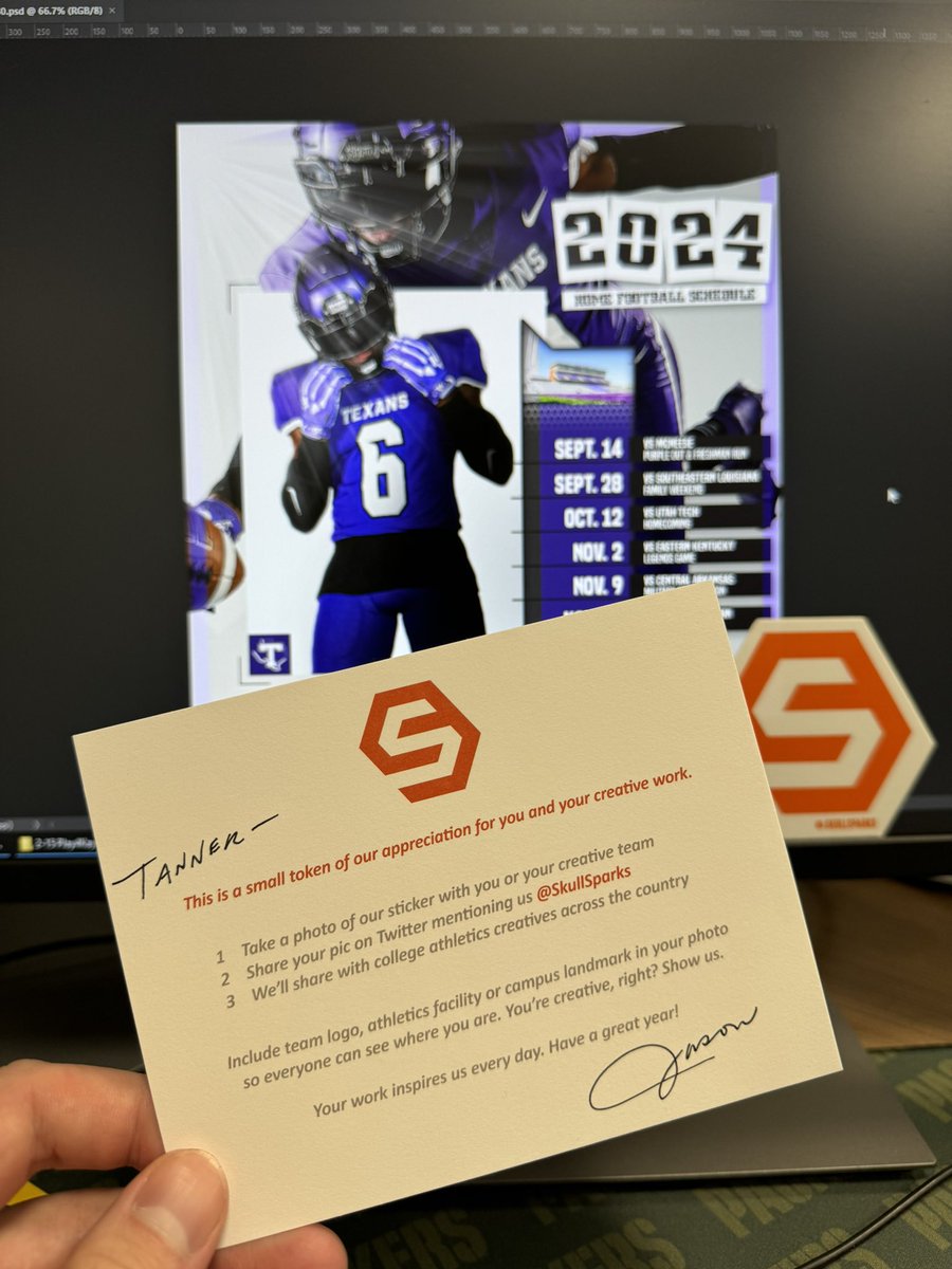 tanner_0987's tweet photo. Thank you again to @SkullSparks and @JasonRMatheson for the appreciation and work you do to connect creatives in sports! 🎨 https://t.co/k8uvAKQ4rp