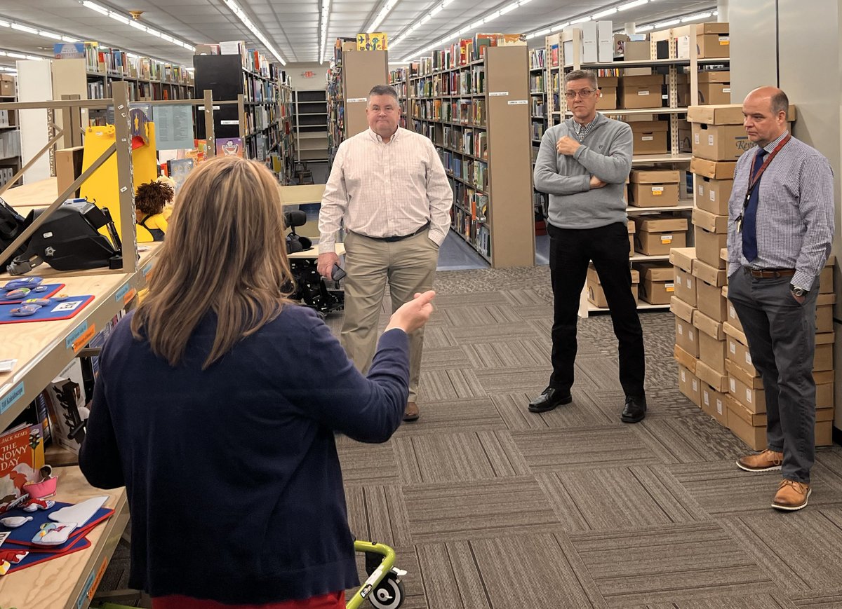 KeystoneAEA's tweet image. #EveryDayatAEA  Today Superintendents took a short break to tour Keystone AEA's Media Library and to see the wide variety of materials teachers are reserving for use with students in their classrooms. #ialegis