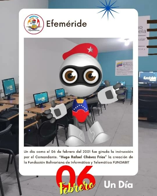 La Fundación Bolivariana de Informática y Telemática (FUNDABIT), con 23 años de trayectoria, ha sido un pilar fundamental en la promoción y difusión de la tecnología en toda Venezuela. A lo largo de su historia, FUNDABIT ha contribuido al desarrollo y acceso de las TIC.