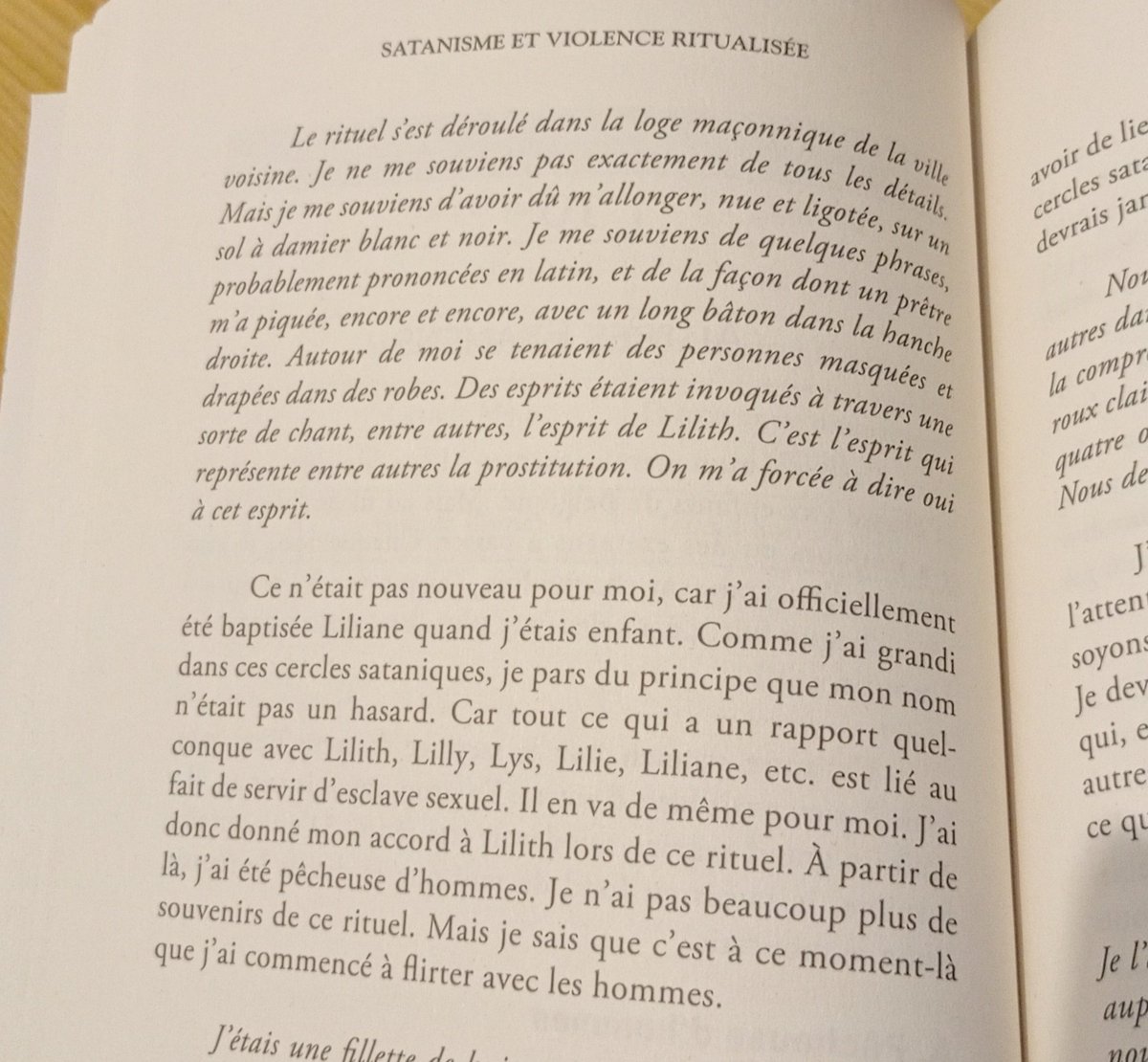 Je préviens que la lecture de l'image 3 n'est pas facile...
#Pédosatanisme et #MkUltra
Actuellement en pleine lecture du livre reçu hier de la survivante Chantal Frei, afin de faire prochainement une interview ensemble. Son histoire est juste incroyable. C'est elle qui a dénoncé