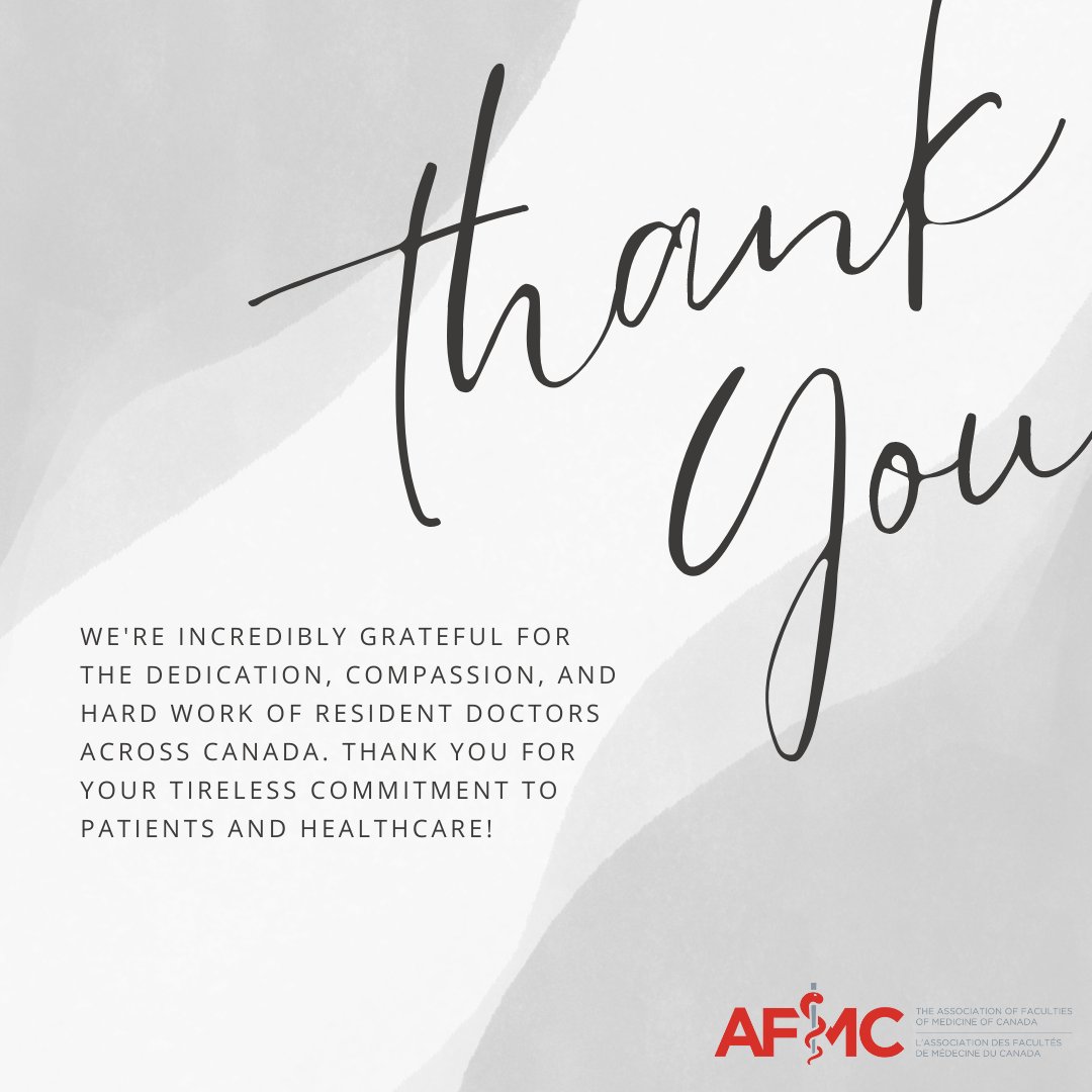 🎉 It's Resident Doctors Appreciation Week! 🎉 We're incredibly grateful for the dedication, compassion, and hard work of resident doctors across Canada. Thank you for your tireless commitment to patients and healthcare! #ResidentDoctorsAppreciation2024 #MedEd @ResidentDoctors