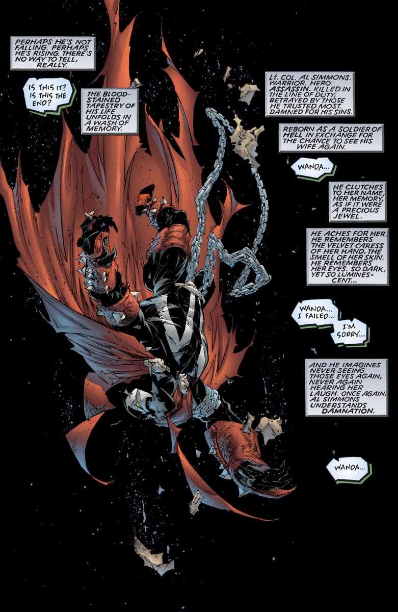 SpawnArchive's tweet photo. "Is this it? Is this the end?"

From Spawn #74. Art by @GregCapullo
#Spawn https://t.co/Qhc89PcKPR