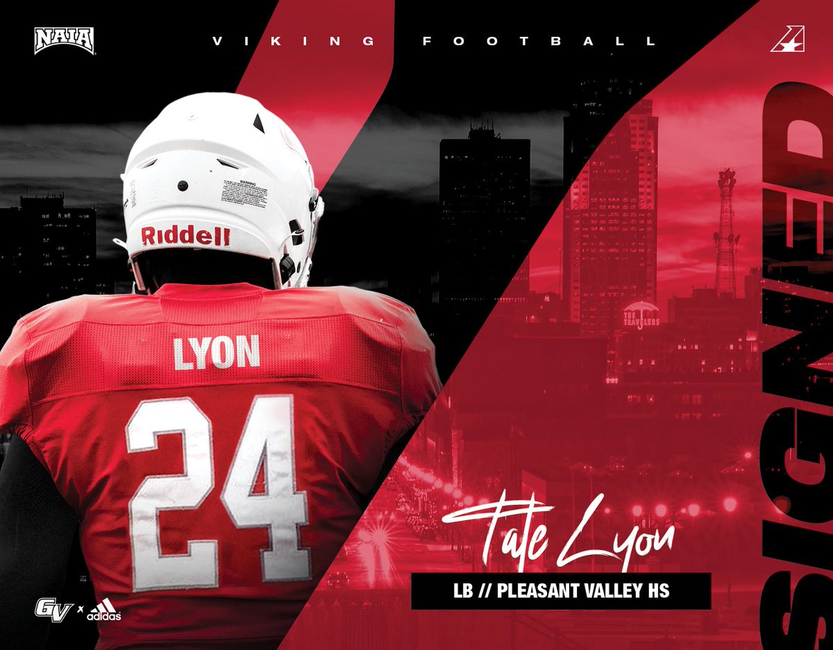 SIGNED ‼️ Welcome @Tatelyon24 to the Viking Football Family! Highlights: hudl.com/video/3/149615… #3D