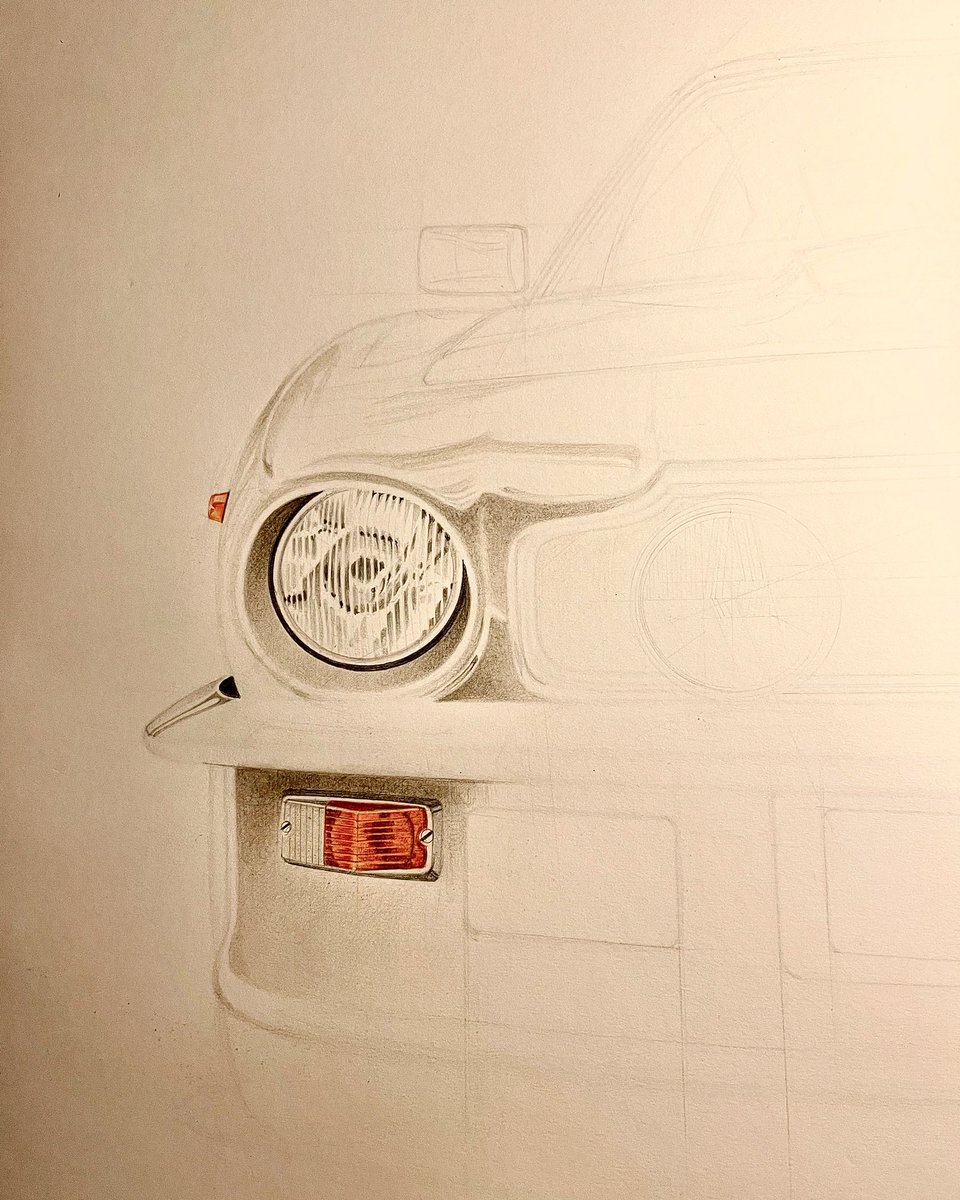 That’s it for today. 
#arttherapy 
#fabercastellpolychromos 
#fabercastell 
#carsketch 
#carsketching 
#astonmartin 
#vantage
#blessings #scribblingvicar