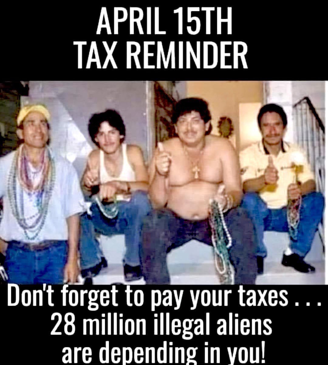 Reminder People!!!!    {🥴 } #americans #taxes #payyourtaxes #illegals