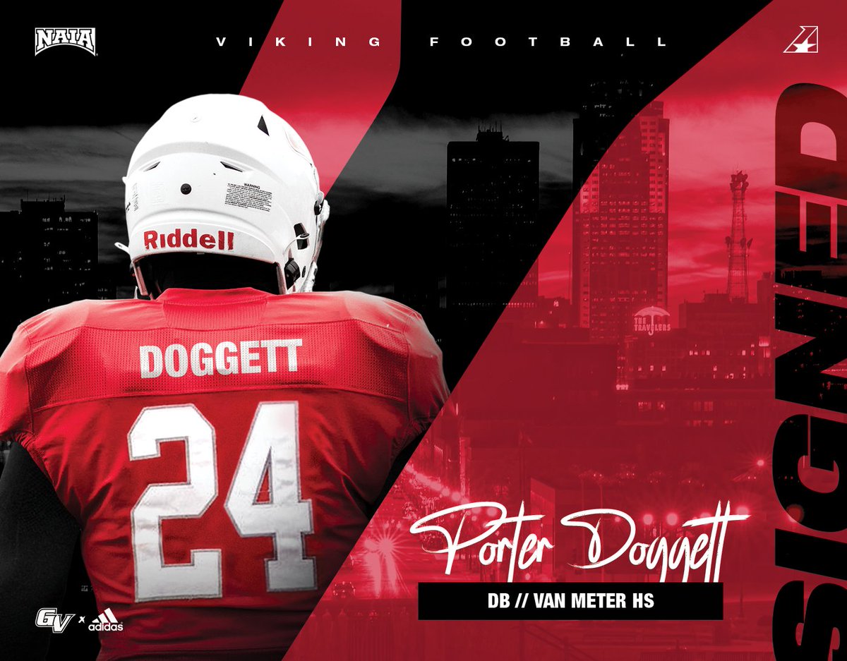 SIGNED ‼️ Welcome @PorterDoggett to the Viking Football Family! Highlights: hudl.com/video/3/148128… #3D